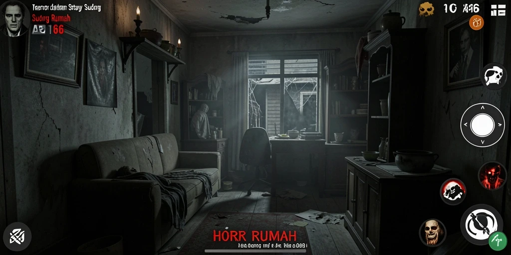 Tampilan antarmuka horor yang menegangkan dalam API66.