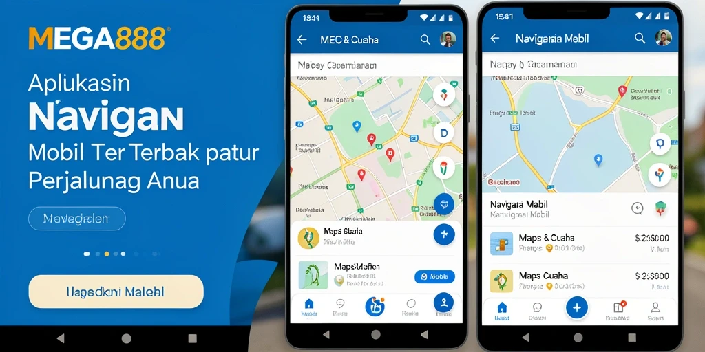 Antarmuka pengguna MEGA888 yang intuitif untuk navigasi mobil.