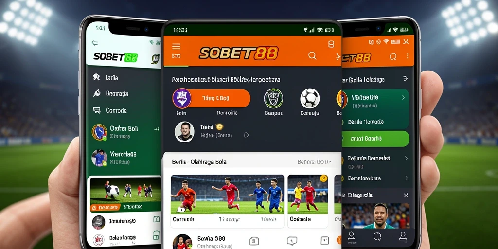 Tampilan antarmuka utama SOBET88 yang menampilkan berita sepak bola.