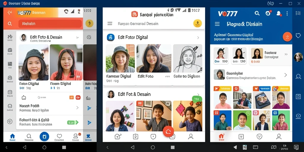 Antarmuka user-friendly yang memudahkan pengeditan foto dan desain.
