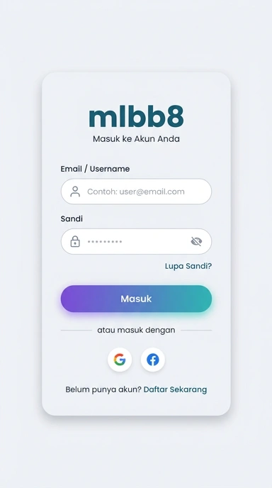 Tampilan halaman login mlbb8